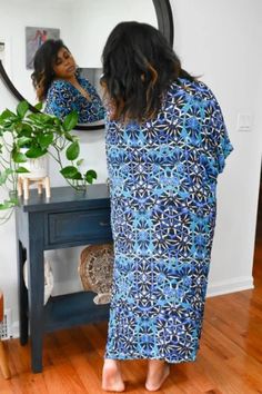 Print: Octavia, Colorway: Cobalt, Size: One size comfortably fits most. 50" Length, Fabric: Bamboo Rayon - Sustainable/Eco-friendly, Shop: https://www.furkatandrobbie.com/collections/lounge/products/the-obaatan-kaftan-limited-edition-octavia-cobalt-100-bamboo-rayon Blue Rayon Maxi Dress, Flowy Rayon Maxi Dress With Kimono Sleeves, Blue Flowy Rayon Maxi Dress, Flowy Blue Rayon Maxi Dress, Blue Flowy Maxi Dress For Loungewear, Blue Bohemian Rayon Kimono, Bohemian Rayon Maxi Dress With Kimono Sleeves, Bohemian Maxi Dress With Kimono Sleeves In Rayon, Flowy Blue Maxi Length Kimono