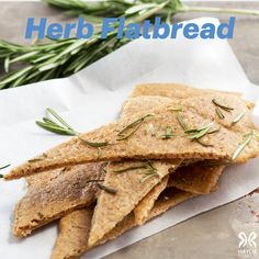 Herb Flatbread by Haylie Pomroy Herb Flatbread, Baking Mix Recipes, Lowest Carb Bread Recipe, Savory Herb