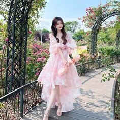 Great shopping ideas for Women Princess Floral Sweet Dress Party Puff Sleeve Fairy Dress Long Beach Dress, Fashion Women's Dresses Princess Dress Ball Gowns, Designer Summer Dresses, Beach Party Dress, Ruffles Fashion, Party Skirt, Korean Dress, Midi Dress Casual, Evening Dresses Elegant, Fairy Dress