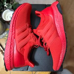 Nib Adidas Ultraboost 2.0 Scarlet Red (2020) Please Read - Mismate Brand New In Box Men’s Sizing Mismate - Left Size Us 8, Right Size Us 7.5 Triple Red Monochromatic Look With Black Continental Outsole Full Length Boost Midsole Prime Knit Upper Running Workout Streetwear Hype Sneaker Sneakerhead Ye Yeezy Red October Red Running Shoes For Streetwear In Athleisure Style, Red Athleisure Running Shoes For Streetwear, Red Athleisure Sneakers With Cushioned Footbed, Red Sneakers With Boost Midsole For Running, Red Running Sneakers With Boost Midsole, Red Athleisure Sneakers For Running, Adidas Running Sneakers With Red Sole, University Red Running Shoes With Boost Midsole, University Red Running Shoes With Boost Midsole For Sports