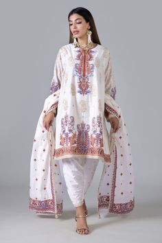 Khaadi EST24232 Off White Eid Prets 2024 White Summer Sets With Set-in Sleeves, Fitted White Sets With All Over Print, White Unstitched Lawn Suit With Printed Motifs, Cream Digital Print Lawn Suit For Eid, Cream Lawn Suit With Digital Print For Eid, Off White Printed Sets For Eid, Unstitched Off White Summer Sets, Fitted Cream Lawn Suit With Printed Motifs, Traditional White Sets With Set-in Sleeves