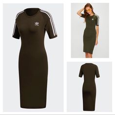 Brand New With Tag Xs Dresses, Dresses Xs, Striped Dress, Adidas Women, Green Dress, Green Color, Adidas Originals, Adidas, Brand New