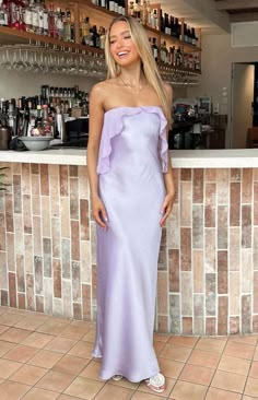 Faylinn Purple Strapless Maxi Dress – Beginning Boutique US Simple Heels, Princess Look, Formal Prom Dresses Long, Gowns Prom, Strapless Maxi, Strapless Maxi Dress, Satin Maxi, Satin Maxi Dress, All The Right Places