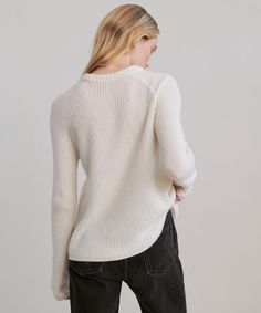 Cashmere Fisherman Sweater Ivory It doesn't get much more classic than this best-selling, never-want-to-take-it-off, wear-everywhere sweater. Lightweight and so soft to the touch, you might need one in every color. Our favorite style is now available in extended sizes! 100% cashmere. Made in China of Mongolian cashmere. Classic fisherman crewneck sweater with signature textured knit and boxy silhouette. Fisherman Knit Sweater, Jenni Kayne, Fisherman Sweater, Womens Cashmere, Fall Favorites, Textured Knit, Cashmere Sweater, The Boys, Crewneck Sweater