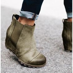 Category:Boots; Upper Materials:PU; Season:Winter,Fall; Heel Type:Hidden Heel,Wedge Heel; Gender:Women's; Toe Shape:Round Toe; Type:Booties Ankle Boots; Style:Minimalism,Casual; Heel Height(inch):2-3; Outsole Materials:Rubber; Occasion:Outdoor,Daily; Closure Type:Loafer; Pattern:Solid Color; Listing Date:09/18/2023; Production mode:External procurement; 2023 Trends:Platform Boots,Plus Size,Suede Shoes; Size chart date source:Provided by Supplier. Winter Wedges, Vietnam Tour, Cheap Ankle Boots, Comfy Wedges, Popular Boots, Boating Outfit, Winter Ankle Boots, Wedge Ankle Boots, Womens Wedges