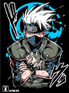 Kakashi: Masterful Ninja Tactics I T-Shirt Design I Anime Vector I ...