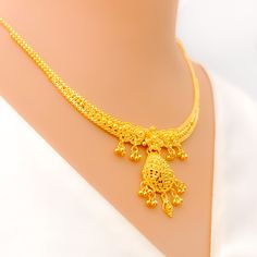 Priceless Floral Charm 22k Gold Necklace Set 22k Yellow Gold Necklaces For Diwali, 22k Yellow Gold Necklace For Diwali, Yellow Gold 22k Necklace For Diwali, 22k Gold Yellow Necklaces For Wedding, 22k Gold Hallmarked Necklace For Diwali, 22k Gold Yellow Necklace For Wedding, Hallmarked 22k Gold Necklace For Diwali, Yellow 22k Gold Necklace For Wedding, Festive 22k Yellow Gold Necklace