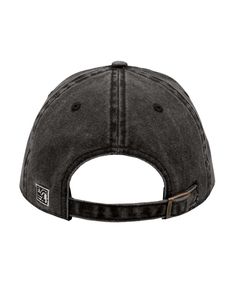 Pigment-Dyed Cap - BLACK - ADJUSTABLE | The Game Men's Pigment-Dyed Cap in Black Size Adjustable | Cotton Black Distressed Dad Hat Baseball Cap, Distressed Black Dad Hat Baseball Cap, Black Distressed Dad Hat, Distressed Black Dad Cap, Adjustable Distressed Black Dad Hat, Black Distressed Dad Hat One Size, Washed Black Adjustable Hat With Curved Bill, Black Distressed Hat With Curved Visor, Distressed Black Dad Hat