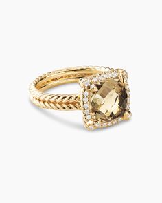 David Yurman | Chatelaine Pavé Bezel Ring in 18K Yellow Gold, 9mm David Yurman Ring, Buying Gold, Costume Rings, Gold Champagne, Women's Rings, Bezel Ring, Ring Ideas, Chatelaine, Fine Rings