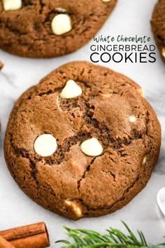 cookies with white chocolate chips and cinnamon sticks