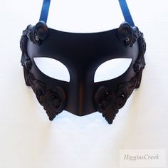 Mens Masquerade mask for parties events weddings Men's Luxury mask in black with Black Diamonds I N C L U D E D All Masks come with matching double sided satin ribbons attached. S H I P P I N G - Processed same day or within 24 hours. 1-2 day guaranteed delivery services offered, add items to cart and click on shipping tab for rates. Pls leave a check out note with your need date & contact number (especially for expedited and custom orders) Msg for delivery time frames (Include your state/co Elegant Black Formal Mask, Black Masquerade Mask For Wedding Carnival, Formal Black Eye Mask, Black Formal Eye Mask, Black Formal Masquerade Mask For Halloween, Black Formal Eye Mask Masquerade, Elegant Formal Masquerade Mask For Halloween, Venetian Formal Eye Mask, Elegant Black Masks And Prosthetics For Evening