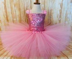 Barbie Pink Tutu Dress | Little Ladybug Tutus Handmade Fitted Pink Dress, Barbie Tutu, Ladybug Tutu, Dresses Halloween, Birthday Party Dresses, 1st Birthday Tutu, Dresses Pageant, Pink Tutu Dress, Handmade Tutu