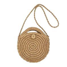 Extend your moments of summer relaxation with this straw handbag with shoulder strap which brings a nice touch of freshness and cheerfulness to your summer outfits.
 Its large shoulder strap, also in straw, gives you the pleasure of being able to carry this round straw handbag on the shoulder or across the body depending on the style effect you want to give to your look.
 Fully lined, your belongings are properly protected when you put them in your bag, and an interior pocket gives you quick access to your essentials.

 | THE BAG IN DETAILS

 Type : handbag with shoulder strap
 Worn : hand shoulder, crossed
 Closure : zipper
 Interior : one flat pocket
 Material : straw
 Lining : polyester
 Dimensions : H 25 x W 25 x D 5 cm Straw Handbags, Rattan Bag, Handbags Affordable, Straw Bags, Crossbody Bag Women, Bag Trends, Satchel Purse, Mini Crossbody Bag, Day Bag