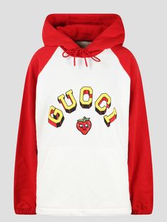 Cotton Jersey Hooded Sweatshirt Gucci Hoodie With Drawstring Hood For Fall, Gucci Hoodie With Drawstring And Long Sleeves, Gucci Winter Hoodie With Drawstring Hood, Gucci Sweatshirt With Ribbed Cuffs For Winter, Gucci Long Sleeve Hoodie With Drawstring, Sporty Gucci Hoodie For Fall, Winter Gucci Sweatshirt With Ribbed Cuffs, Gucci Winter Sweatshirt With Ribbed Cuffs, Gucci Sweatshirt With Ribbed Cuffs For Streetwear