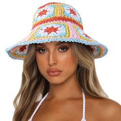 PRICES MAY VARY. Paper Straw Imported Drawstring closure MATERIAL: This Bohemian women's beach hat is made of Eco-Friendly Paper Straw, which makes it lightweight and flexible. Lots of classic and fantastic colors are designed for different preference to match all of your clothing, super versatile. SIZE: One Size Fit Most. Fit for Head circumference 21.5-22.8 Inch/54.6-58cm. Our summer straw hat comes with a draw string that located under the sweat band to adjust the diameter of the hat (To make Trendy Beach Bucket Hat One Size Fits Most, Trendy Bucket Hat For Beach, One Size Fits Most, Trendy Bucket Hat For The Beach, Casual Crochet Bucket Hat For Travel, Casual Sun Hat Cap For Vacation, Summer Beach Straw Hat Cap Style, Lightweight Multicolor Brimmed Sun Hat, Multicolor Lightweight Sun Hat With Curved Brim, Summer Straw Hat For Beach