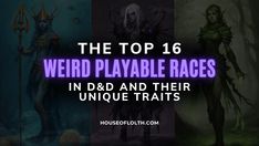 16 Weird Playable Races in D&D and Their Unique Traits - House Of Lolth Playable Races D&d, Earth Genasi, Shadar Kai, Yuan Ti, Dnd Races, Wood Elf, You Can Be Anything, Dungeon Master, Playing Games