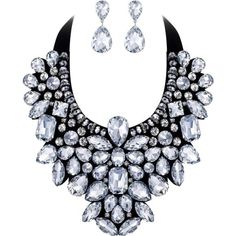 Statement Necklace Set: This Captivating Jewelry Set Is Designed To Make A Statement, Elevating Your Look And Adding A Touch Of Charm To Any Occasion. Adjustable: Necklace Length: 91cm (35.8"), Attachment Size: 20cm (7.8") By 11.5cm (4.5"), Earrings Size: 5cm (1.9") By 1.9cm (0.7"), Each Earring Weight: 6.8g. Queen Bachelorette Party, Crystal Costume Jewelry, Wedding Concert, Crystal Costume, Prom Jewelry Sets, Attention Getters, Costume Necklace, Prom Date, Big Necklace