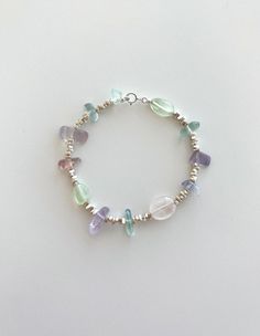 🌷Natural gemstones with original and unique design, give you fresh and agile vibe 🌷Comfortable for everyday wear 🌷Easily Adjustable ✨Bracelet measures approximately 6.3 inches(16cm) long, extended chain options(we'll add it for you): 1) 1 inch (2.5cm) 2) 2 inches (5cm) 🚚FREE SHIPPING on US order over $35!! 🚚FREE SHIPPING on non-US order over $100 with code "FREESP"!! 🤎 This listing is for 1 piece 100% handmade bracelet 🥰 You might find similar style you like: https://www.etsy.com/shop/Moo Classy Beaded Bracelets, Healing Sterling Silver Beaded Bracelets With Gemstones, Sterling Silver Bracelets With Natural Stones For Healing, Handmade Silver Crystal Bracelet For Everyday, Everyday Sterling Silver Beaded Bracelet With Natural Stones, Silver Bracelets With Natural Stones For Healing, Sterling Silver Bracelet With Natural Stones For Healing, Silver Bracelet With Natural Stones For Healing, Spiritual Sterling Silver Bracelet With Natural Stones For Healing