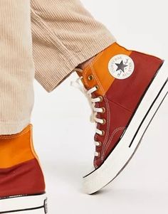 Converse Chuck Taylor All Star hi top sneakers in rugged orange | ASOS Retro Orange High-top Sneakers For Streetwear, Sporty Converse High-top Sneakers For Fall, Converse High-top Sneakers For Fall, Converse Fall High-top Sneakers, Fall Converse High-top Sneakers, Converse Orange High-top Sneakers With Vulcanized Sole, Orange Converse High-top Sneakers With Vulcanized Sole, Converse High-top Sneakers With Vulcanized Sole For Fall, Retro Orange High-top Sneakers