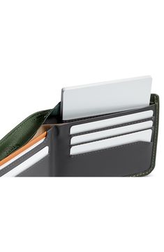 Hidden pockets provide some extra storage room in a super-slim wallet crafted from responsibly sourced, vegetable-tanned leather. Interior currency pouch; slip pockets; five card slots Leather Imported Secondary Packaging, Wallet Craft, Energy Use, Gift Kit, Diy Kits Gift, Delivery Gifts, Storage Room, Slim Wallet, Free Gift Wrapping