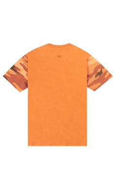 Our Fall camouflage print is a rough, harsh paint take on the traditional tiger style and we brought the same energy into our wildfire. We’ve also added an updated bar logo to match. Plastisol silkscreened graphics (front and back). 7.5 OZ 100% Cotton Oversized drop shoulder Enzyme wash Printed graphic on front chest Solid Bomb graphic printed on back neck Sizes: S-M-L-XL-2XL Colors: Brown, Orange, Black Camouflage Graphic Print T-shirt For Streetwear, Camouflage Graphic Tee For Streetwear, Tiger Style, Bar Logo, Colors Brown, Timor Leste, Camouflage Print, The Hundreds, Caicos Islands