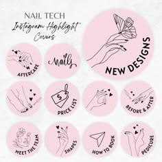 Nail Hilight Cover, Instagram Names For Nail Techs, Hilight Instagram Cover Nails, Reviews Highlight Icon, Nail Availability Post, Nail Ig Highlight Cover, Nail Tech Instagram Name Ideas, Nail Icon Instagram Highlight