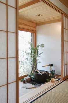 Indoor Zen Garden, Modern Japanese Interior, Zen Interiors, Zen House, Traditional Japanese House