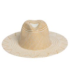 A packable hat for everyone! Classic and elevated, this detailed and vented woven hat has all the summer style you need, tested at UPF 50 and with an adjustable sweatband for the perfect fit! We love our Luxe Novelty Packable for its everyday wear, packable design and intricate contrasting detailing. Product Overview: Material: 100% Paper Straw Measurements: Crown Height- 4", Brim- 3", Head Measurement is 57cm Spot Clean with Damp Cloth Adjustable White Hats For Warm Weather, White Sun Hats For Travel, Casual Woven Panama Sun Hat, White Toquilla Straw Vacation Hat, White Sun Hat For Travel, White Toquilla Straw Hat For Spring, White One Size Sun Hat, Spring White Toquilla Straw Hats, Woven Cream Hat For Vacation