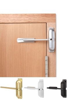 the door handle is open and there are several different types of locks