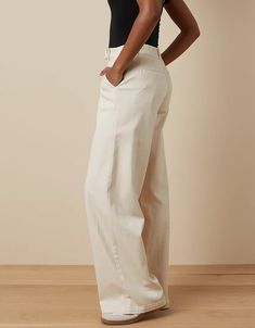 AE Dreamy Drape Stretch High-Waisted Trouser Wide Leg Cotton Workwear Bottoms, Wide Leg Cotton Bottoms For Work, Spring Cotton Cargo Pants For Workwear, Wide-leg Cargo Pants For Work, Chic Wide Leg Cotton Pants For Work, Chic Non-stretch Everyday Pants, Fitted Versatile Cargo Pants, Chic High Waist Work Pants, Chic High-waisted Pants For Elevated Casual Occasions