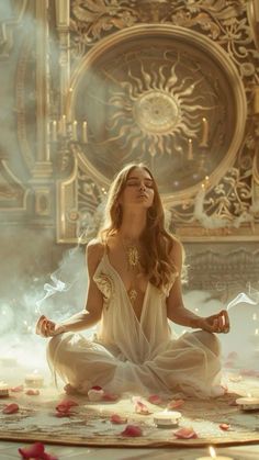 Women Meditating, Meditation Woman, Meditating Woman, Woman Meditating, Divine Feminine Art, Meditation Art, Goddess Energy, Feminine Art, Wild Woman