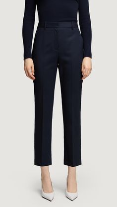 For work and play, consider these your go-to pants regardless of the occasion. Made of super-soft Italian seasonless wool, these versatile cropped slim fit trousers feature belt loops and plenty of pockets. Style with our Knit Turtleneck or Longsleeve Bias Top for a reliably chic ensemble. Straight Silhouette Dress Pants With Belt Loops For Office, Formal Dress Pants With Belt Loops, Business Dress Pants With Belt Loops And Straight Silhouette, Business Dress Pants With Belt Loops, Formal Bottoms With Belt Loops And Straight Silhouette, Formal Straight Silhouette Pants With Belt Loops, Formal Bottoms With Straight Silhouette, Tailored Dress Pants With Belt Loops And Straight Silhouette, Straight Silhouette Pants With Belt Loops