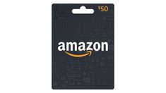 an amazon gift card with the amazon logo on it