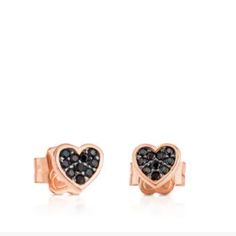 Never Used Tous Motif Earrings In Rose Vermeil Silver And Spinels. Motif: 0.47cm. 18kt Gold Plated Sterling Silver With A Thickness Of 3 To 5 Microns And Without Any Other Metal Between Them. Elegant Rose Gold Diamond Heart Earrings, Elegant Rose Gold Heart Cut Earrings, Luxury Rose Gold Heart Earrings, Formal Rose Gold Heart Earrings, Elegant Rose Gold Heart Earrings Pierced, Tous Earrings, Tous Jewelry, Gold Plated Sterling Silver, Bracelet Watch