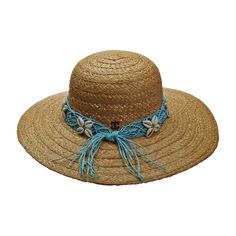 Handmade beach hats designed by John Callanan. Braided raffia floppy sun hat. Macrame band with shell accent. Inner drawstring to adjust fit. UPF 50+ sun protection hat. Medium size hat. 100% raffia Panama Hat With Uv Protection For Beach, Brimmed Hats With Uv Protection For Beach, Adjustable Brimmed Bucket Hat For Beach Season, Adjustable Short Brim Hat For Sunbathing, Curved Brim Hat With Uv Protection For Beach, Short Brim Panama Hat For Beach Vacation, Beachy Hats With Uv Protection For Beach Season, Beachy Panama Hat With Upf 50+ For Beach Season, Beachy Panama Hat With Upf 50+ For Beach