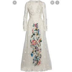 white long sleeve embroidered evening gown Elegant White Wedding Dress With Floral Embroidery, Elegant Floral Embroidery Dress For Wedding Night, Elegant Floral Embroidered Dress For Wedding Night, Luxury White Dress For Wedding Night, White Embroidered Maxi Dress For Evening, Luxury White Maxi Evening Dress, White Embroidered Evening Maxi Dress, Luxury White Floor-length Dress, Elegant Wedding Dress With Floral Applique