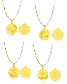 Our Pearl alphabet necklaces show the essence of individuality, with each letter carefully carved to represent a different flower, symbolizing unique qualities and meanings. This elegant pearl necklace combines the timeless elegance of pearls, known for their purity, wisdom and wealth, with a personalized floral engraving on a yellow gold pendant that embodies personal meaning and natural beauty. Whether for personal use or as a gift, this necklace is a daily reminder of personal growth and the Customizable Yellow Gold Initial Necklace For Personalized Gift, Spiritual Yellow Gold Necklaces With Initial Pendant, Personalized Gold Pearl Necklace For Mother's Day, Personalized Pearl Necklace With Initial Pendant As Gift, Personalized 14k Gold Name Necklace With Initial Pendant, Perfume Jewelry, Alphabet Necklace, Yellow Gold Pendants, Different Flowers