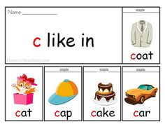 c words Phonics Flip Book - Free & Printable