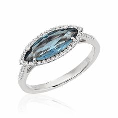 Marquise London Blue Topaz Ring Blue Topaz Marquise Ring, Elegant Marquise Blue Topaz Ring, Luxury Marquise Cut Blue Topaz Ring, Luxury Marquise Blue Topaz Ring, Blue Marquise Topaz Ring Gift, Alternative Bride, London Blue Topaz Ring, London Blue Topaz, London Blue