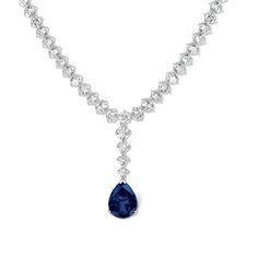 27.00 carat diamond degrade necklace in white gold with pear-shaped sapphire | HJ-GW-N7-2775R | 18 Kt white gold | Certified round diamonds, 5 x 0.50 Ct, of high quality Certified round diamonds, 20 x 0.33 Ct, of high quality Round diamonds, with a total of 12.70 carat, of high quality With removable pendant: Certified round diamond, 1 x 0.50 Ct, of high quality Certified round diamond, 1 x 0.33 Ct, of high quality Round diamonds, with a total of 0.40 Ct, of high quality Sapphire of +/- 5.50 Ct Elegant Sapphire Pear-shaped Necklace, Elegant Pear-shaped Sapphire Necklace, Elegant Sapphire Teardrop Necklace, Elegant Teardrop Sapphire Necklace, Elegant Teardrop Sapphire Necklaces, White Gold Sapphire Teardrop Necklace, Elegant Sapphire Drop Necklaces, Blue Pear-shaped Diamond Necklace, Formal Briolette Sapphire Necklace