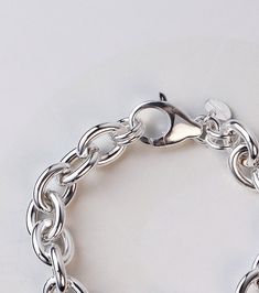 Silver Bracelet Chunky Chain | Stylish chain bracelet from Mila Silver Chunky Silver Bracelet, Handmade Chain, Swedish Brands, Beauty Hair Makeup, Chain Bracelets, Beauty Hair, Welcome To The World, Buy Handmade, Silver Pieces