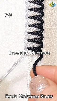 the instructions for how to make an ornament with braiding and sewing thread