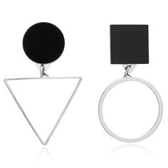 Stylish Geometric Earring - Men & women apparel Modern Geometric Pierced Earrings, Modern Geometric Earrings For Party, Trendy Geometric Earrings For Party, Modern Geometric Nickel-free Earrings, Modern Nickel-free Geometric Earrings, Modern Geometric Party Earrings, Modern Single Triangle Earring, Modern Geometric Earrings For Pierced Ears, Modern Circular Earrings For Party