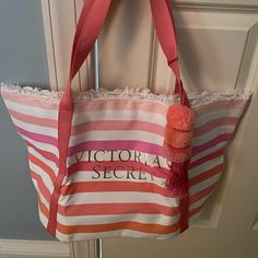 Victoria’s Secret Summer Bag, Perfect For The Beach! Never Used Victoria's Secret Summer Shoulder Bag For Everyday Use, Trendy Victoria's Secret Bags For Summer, Trendy Victoria's Secret Summer Bags, Trendy Victoria's Secret Vacation Bag, Victoria's Secret Spring Shopping Bags, Victoria's Secret White Bag For Beach, Victoria's Secret Beach Bag For Summer, Victoria's Secret Summer Vacation Bags, Victoria's Secret Summer Shopping Bags