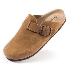 PRICES MAY VARY. 100% Genuine Leather Upper:Breathable and soft, provide ultimate comfort. Premium Suede Cork Insole:Lightweight and flexible, with good arch support and cushioning. Adjustable Metal Buckles:Perfect fit feet,suitable for every foot types. Non-slip EVA Outsole:Durable and has premium traction. Various Occasions:Suitable for indoors and outdoors, Lawn, park, dog walking etc. Potato Shoes, Clogs And Mules, Suede Clogs, Kids Luggage, Shoes Leather, Leather Mules, Womens Clogs, Mule Clogs, Dog Walking