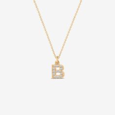 Gelin Personalized Lowercase Initial Necklace in 14K Gold – Gelin Diamond