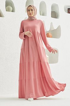 Pleated Tiered Maxi Dress Maxi Dress By Baano 38 Peach Puff Ribbed Jacket, Modest Maxi Dress, Peach Puff, Modest Maxi, Muslim Outfits Casual, Dress Muslim, Muslim Outfits, Maxi Dress Sale, Warm Spring