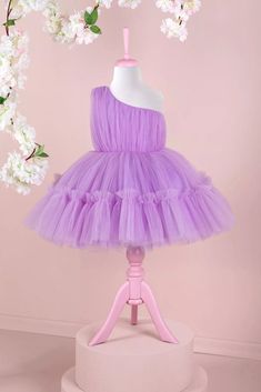 Purple Tulle Gown For Party, Purple Tulle Party Gown, Princess Lavender Gown For Party, Purple Ball Gown For Spring, Princess Style Lavender Party Gown, Princess Style Lavender Gown For Party, Purple Ball Gown Dresses For Spring, Spring Purple Ball Gown Dress, Summer Princess Style Tulle Fairy Dress