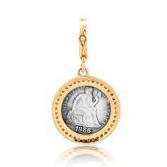 Here just in time for Mothers' Day, this antique token will be the perfect gift! Let her know how much you care with a sparkly piece of history. Don't let her forget that she will always be your "mother" forever and always. Due to the rare nature of these coins, this piece is a one of a kind, just like mama. 14k gold with silver coin .26ctw bezel set diamonds Measures 22mm in diameter Inner bail measures 4.3mm x 6mm By Heavenly Vices Classic 14k Stamped Coin Jewelry, Classic Stamped 14k Coin Jewelry, Heirloom Yellow Gold Coin Jewelry, Heirloom Coin Pendant Jewelry, Heirloom Coin-shaped Yellow Gold Jewelry, Heirloom 14k Gold Coin Jewelry, Antique Round Jewelry For Commemoration, Antique Commemorative Round Jewelry, Antique Coin Jewelry For Vintage Collection