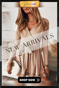 Rolid Ruffle Wrap Mini Dress Wrap Mini Dress, Dresses By Length, Mini Wrap Dress, Deep V Neck, Women's Fashion Dresses, Online Clothing, Short Dresses, Fashion Dresses, Mini Dress